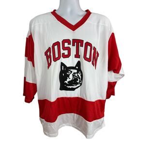 VINTAGE 1990s Pepsi-Cola Boston Hockey Jersey Red White Large